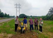 Dukung Ketahanan Pangan, Polsek Tualang Kawal Pengolahan Lahan Jagung 1 Hektare di Kp. Pinang Sebatang