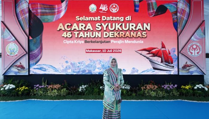 Hadiri Puncak Syukuran HUT ke-46 Dekranas, Ketua Dekranasda Inhil Promosikan Produk UMKM Unggulan di Makassar