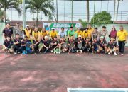Kapolsek Tualang Buka Kejuaraan Tenis Lapangan Hari Bhayangkara ke-80, Gaungkan Semangat Green Policing