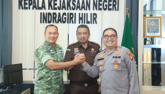 Perkuat Sinergitas, TNI, Polri, dan Kejaksaan Indragiri Hilir Gelar Silaturahmi di Kejari Tembilahan