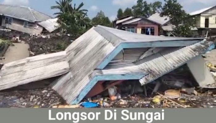 Abrasi di Tanah Merah Inhil: 4 Rumah dan 1 Rumah Tahfiz Hanyut Terseret Longsor