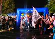 Kolaborasi Polsek Tualang dan Komunitas Kreator Tualang Hadirkan Run Night 100 Meter, Ratusan Warga Antusias