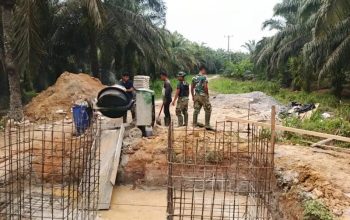 Dandim 0314/Inhil Tegaskan Babinsa Kawal Ketat Pembangunan Jembatan Perintis Garuda