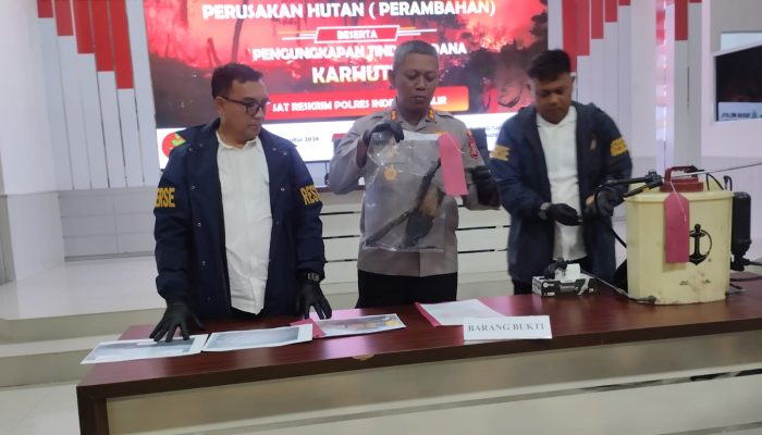 Polres Inhil Tangkap Dua Tersangka Kasus Perambahan Hutan dan Karhutla