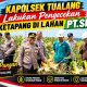 Jelang Panen, Kapolsek Tualang Cek Kesiapan Ketahanan Pangan Jagung di Lahan PT SIR