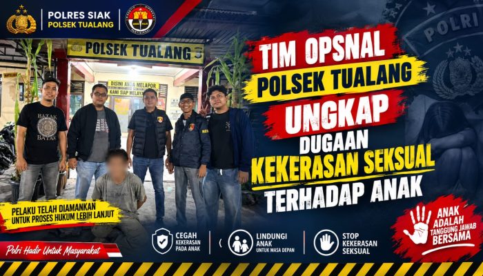 Tim Opsnal Polsek Tualang Ungkap Dugaan Kekerasan Seksual terhadap Anak, Terduga Pelaku Diamankan