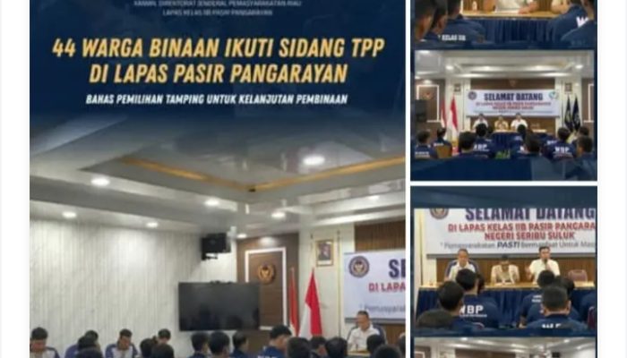 Seleksi Calon Tamping, Lapas Pasir Pengaraian Gelar Sidang TPP bagi 44 Warga Binaan