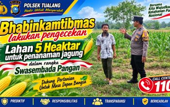 Polsek Tualang Dorong Swasembada Pangan, 5 Hektare Lahan Kelompok Tani Disiapkan untuk Jagung